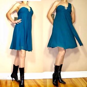 Nicole Miller Sheer Silk Dress Y2K Vintage Babydoll Romantic Fairy Coquette 4 8